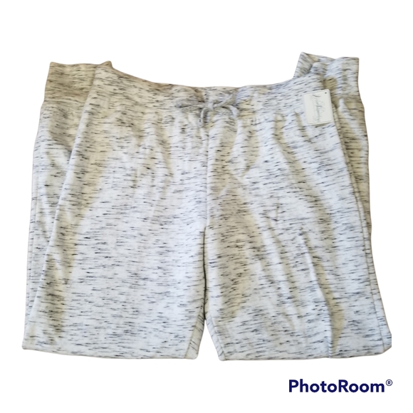 NWT J. America 8675 White Heathered Melange Fleece Jogger Pant. Women's XL - Picture 5 of 10